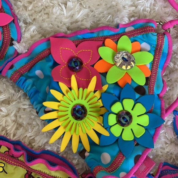 New Cocoa Beach Multicolor Flower Bikini size S - Picture 6 of 7